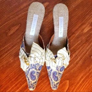 Olivia Rose Tal silk bow mules
